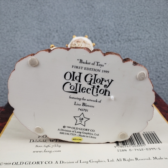 Vintage Old glory collection Santa Basket Of Toys Figurine by Lisa Blowers - Picture 6 of 13